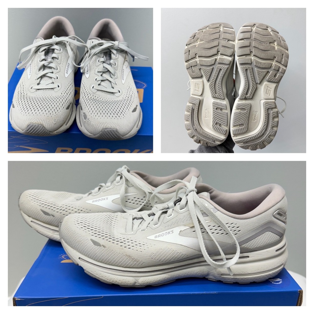 Brooks Ghost 15 Womens 9 Running Shoes Grey Oyster Alloy 1203801B112